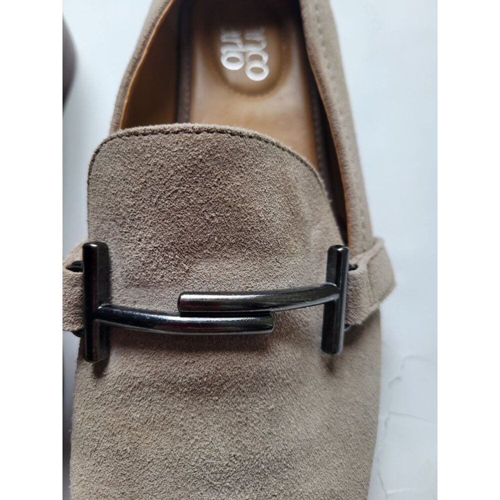 Franco Sarto Ladies Size 8M Harlow Beige Suede Classic Modern Office Wear - Picture 2 of 8